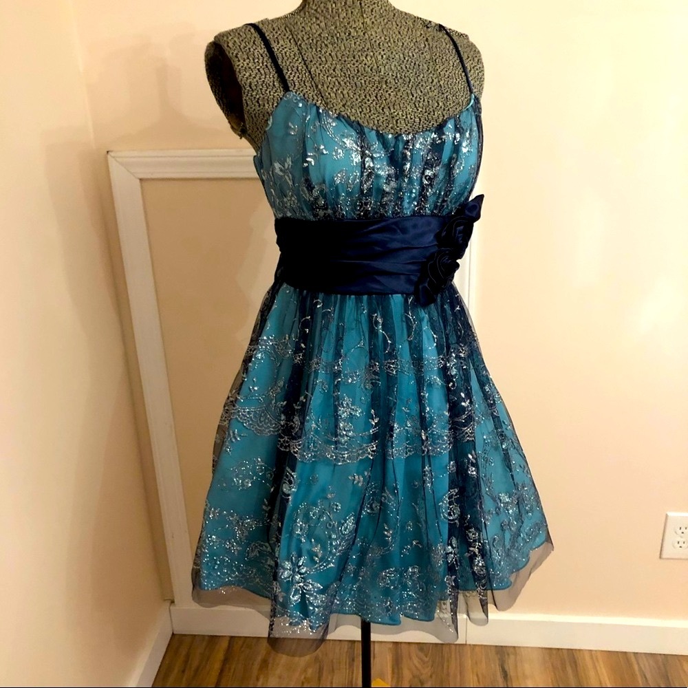 STUNNING Little BLUE Glitter Dress